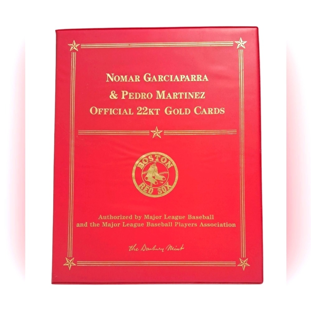 NOMAR GARCIAPARRA &PEDRO MARTINEZ OFFICIAL 22KT GOLD CARDS